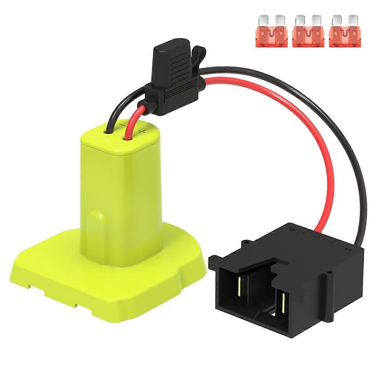 Battery Adapter for 18V Battery with Wire Harness Connector,Battery Converter with 3pcs 40A Fuses B