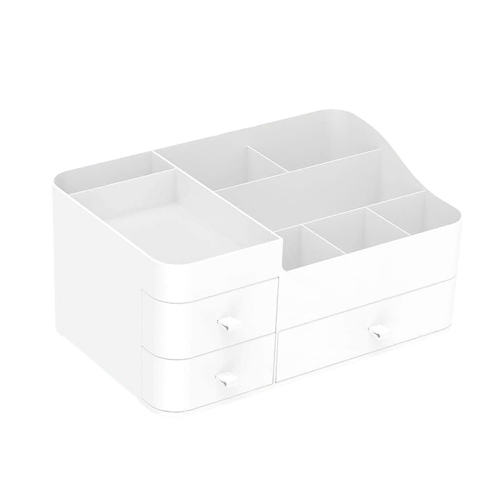 Countertop Storage Box Makeup Organizer with Drawers Large Capacity Smooth Edge Burr-Free Storage Container Cabinet Shelf Organizer Jikaixiang