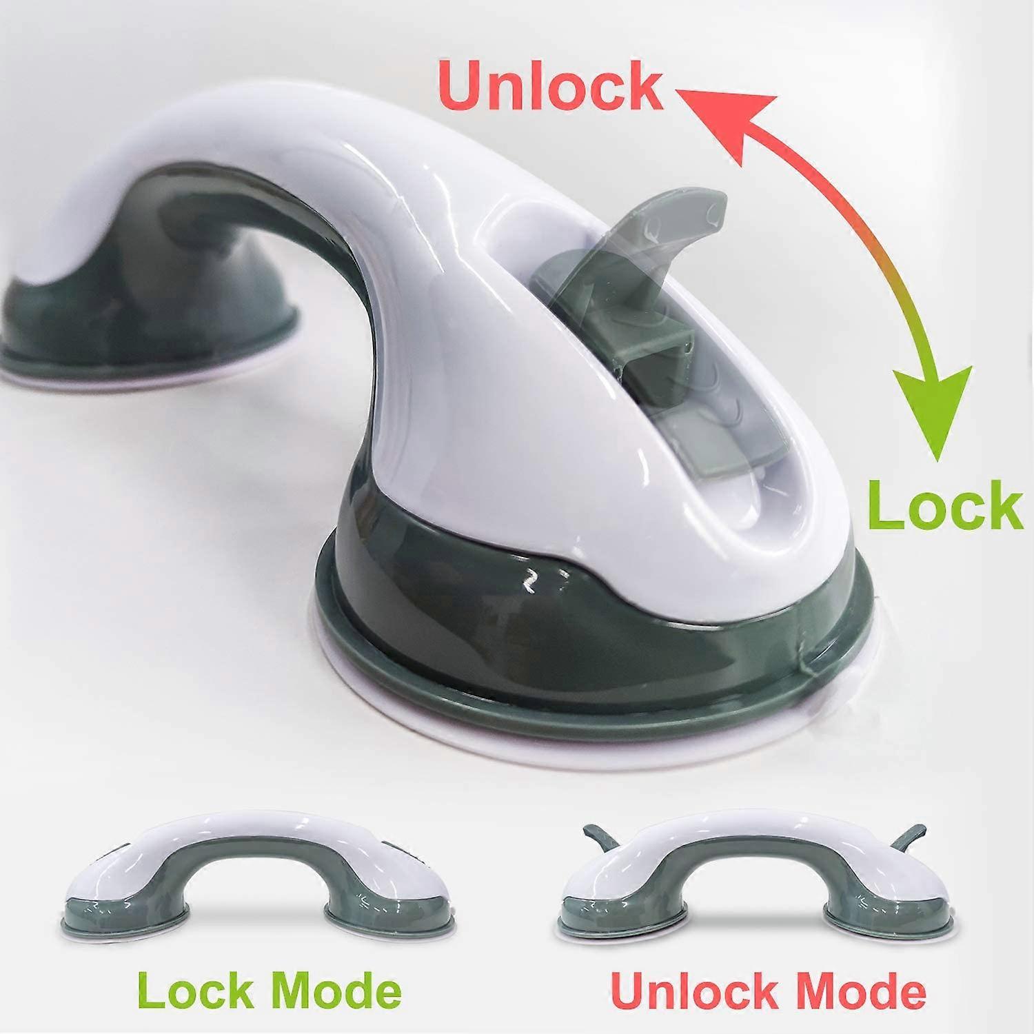 Shower Handle - 12 Grab Bars for Bathroom, Ultra Grip Dual Locking Safety Suction Cups, Shower Hand