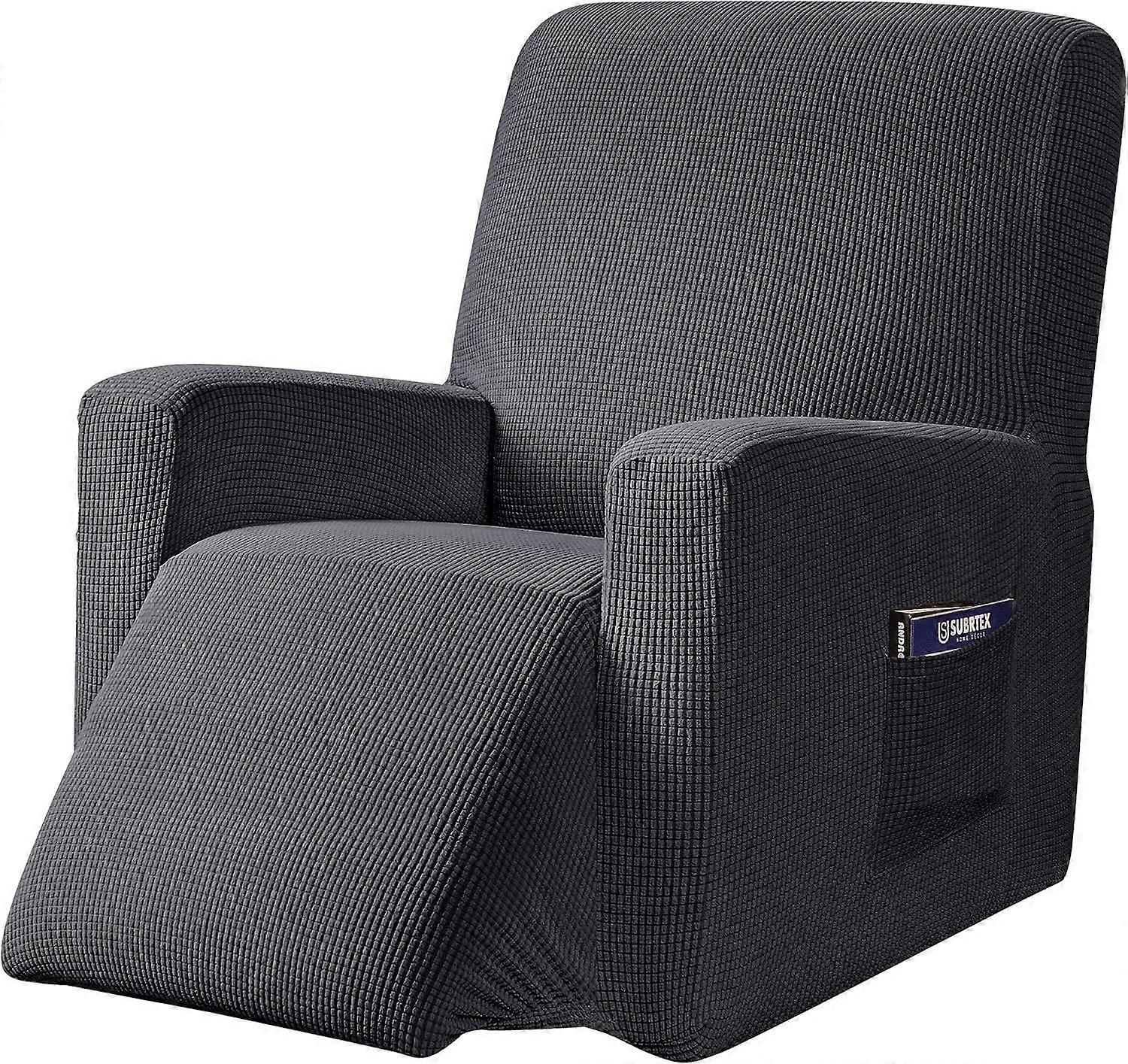 Cubierta reclinable elástica de 1 pieza Protector reclinable de 1 asiento (gris)