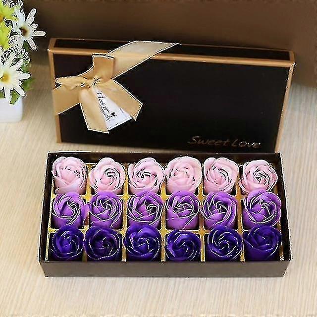 Paarse Simulatie Rozenzeep Met Doos - Vrouwen / Bad Gezichtszeep