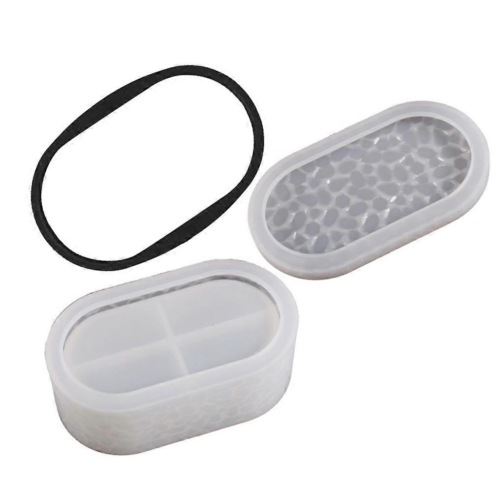 DIY Rectangular Round Storage Box Silicone Resin Mold for DIY Craft Home Decor