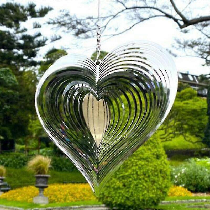 wind spinner catcher yard garden decor balcony heart hanging