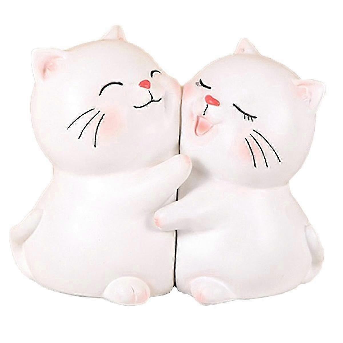 Cute Cats Decorative Bookends Set, Unique Book Ends for Shelves