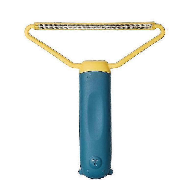 Portable Pet Hair Lint Remover, Double-sided Scraper, Blue