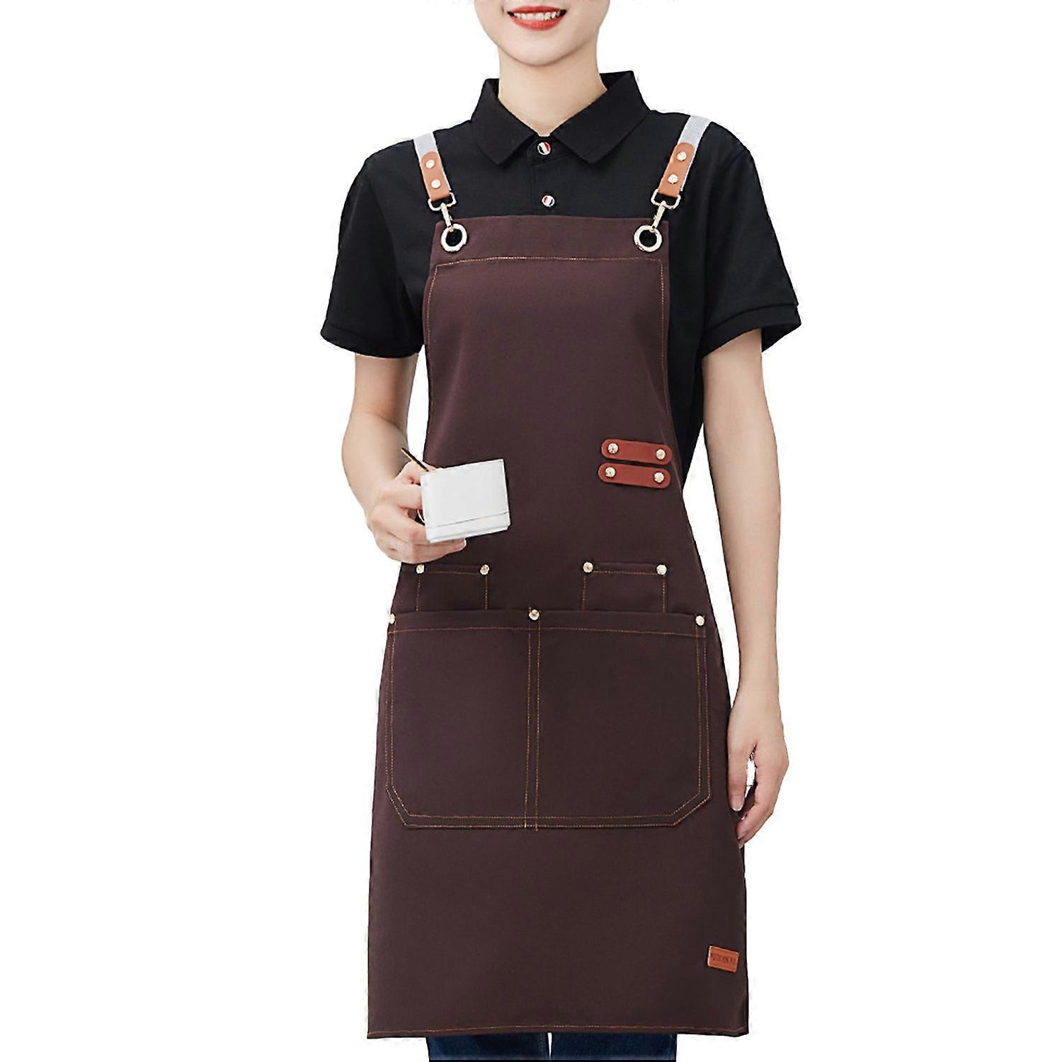 Waterproof Apron for Men Women Anti-grease Stainproof Cooking Apron for Chef Cafe Shop Waiter
