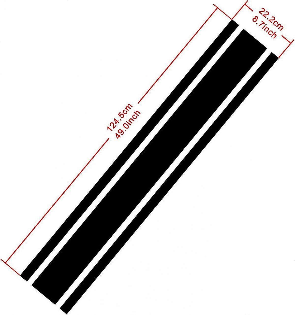 2-Pack 78" Black Racing Lattice Stripe Graphic Side Skirt Vinyl Decals – Universal Fit