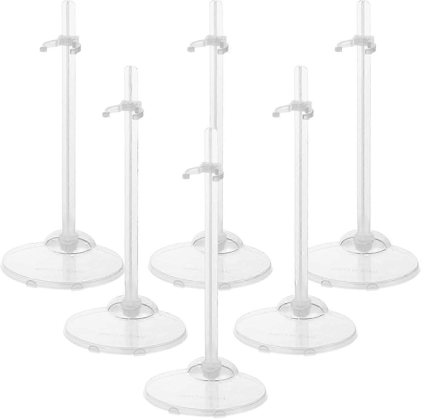 12st dockställ transparent dockställ plast docka displayhållare klara actionfigurer docka tillbehör