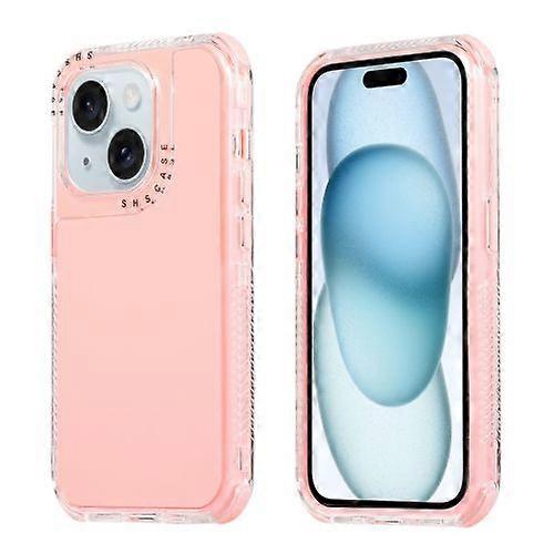 For iPhone 15 Dreamland 3 in 1 Solid Color Transparent Frame PC + TPU Phone Case