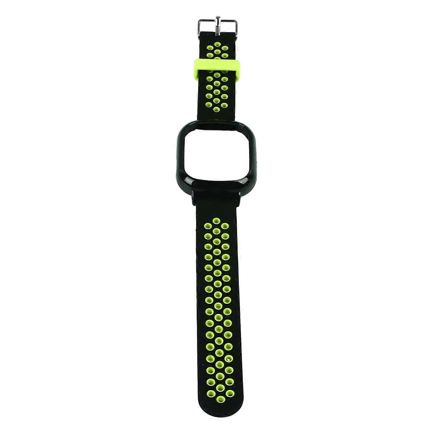 Replacement Watch Band with Case for Honor Watch 4 Silicone PC Multi Holes Adjustable Protective Wri