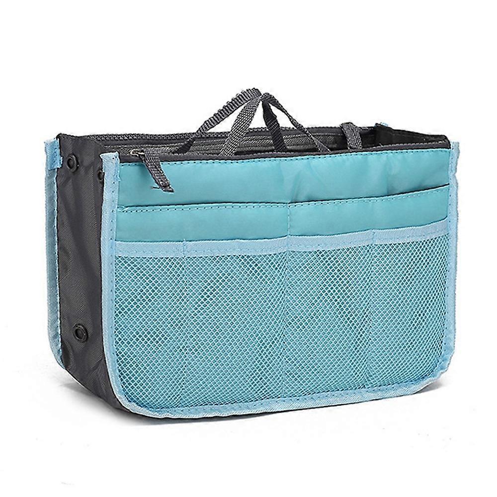 Type P Handbag Organizer Multi-function Ladies Insert Expandable Liner Bag Pouch Zipper Closure