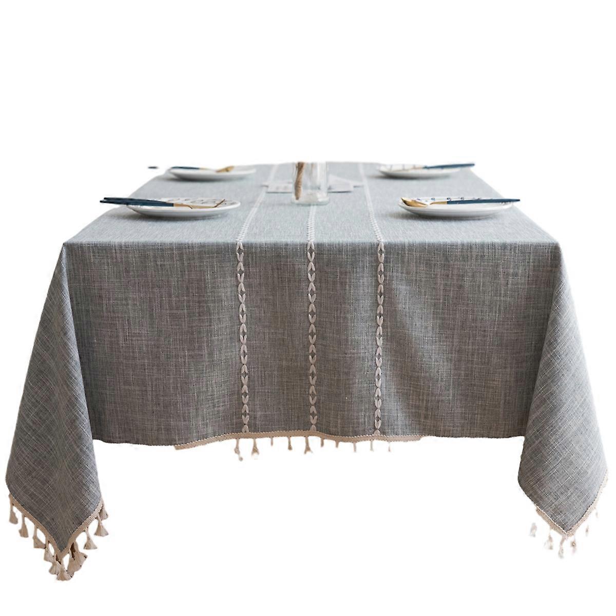 Rustic, tablecloth, splashproof, burlap, kitchen, rectangle, grey, rectangle