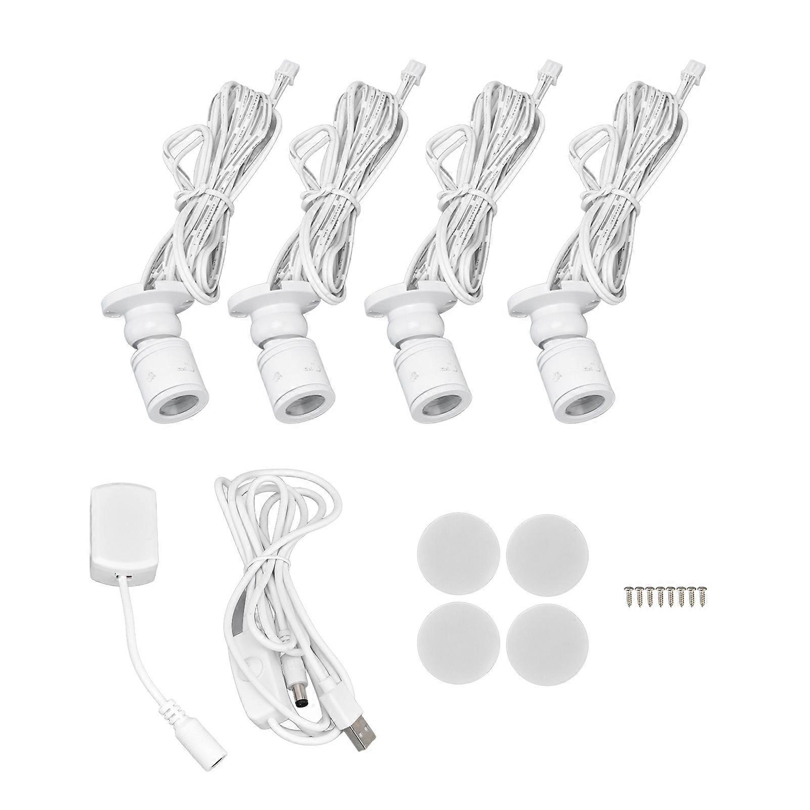 Under Cabinet USB Power Supply Dimmable White Light LED Showcase Lamp with 3 Installation Methods