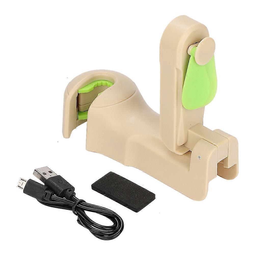 Car Multi-Function Small Fan Hook Cooling Air Fan Built-in Battery(Beige)