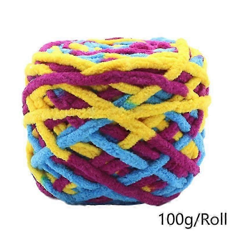 100g/Roll Colorful Super Soft Hand Knitting Scarf DIY Polyester Blend Cotton Yarn Wool Yarn