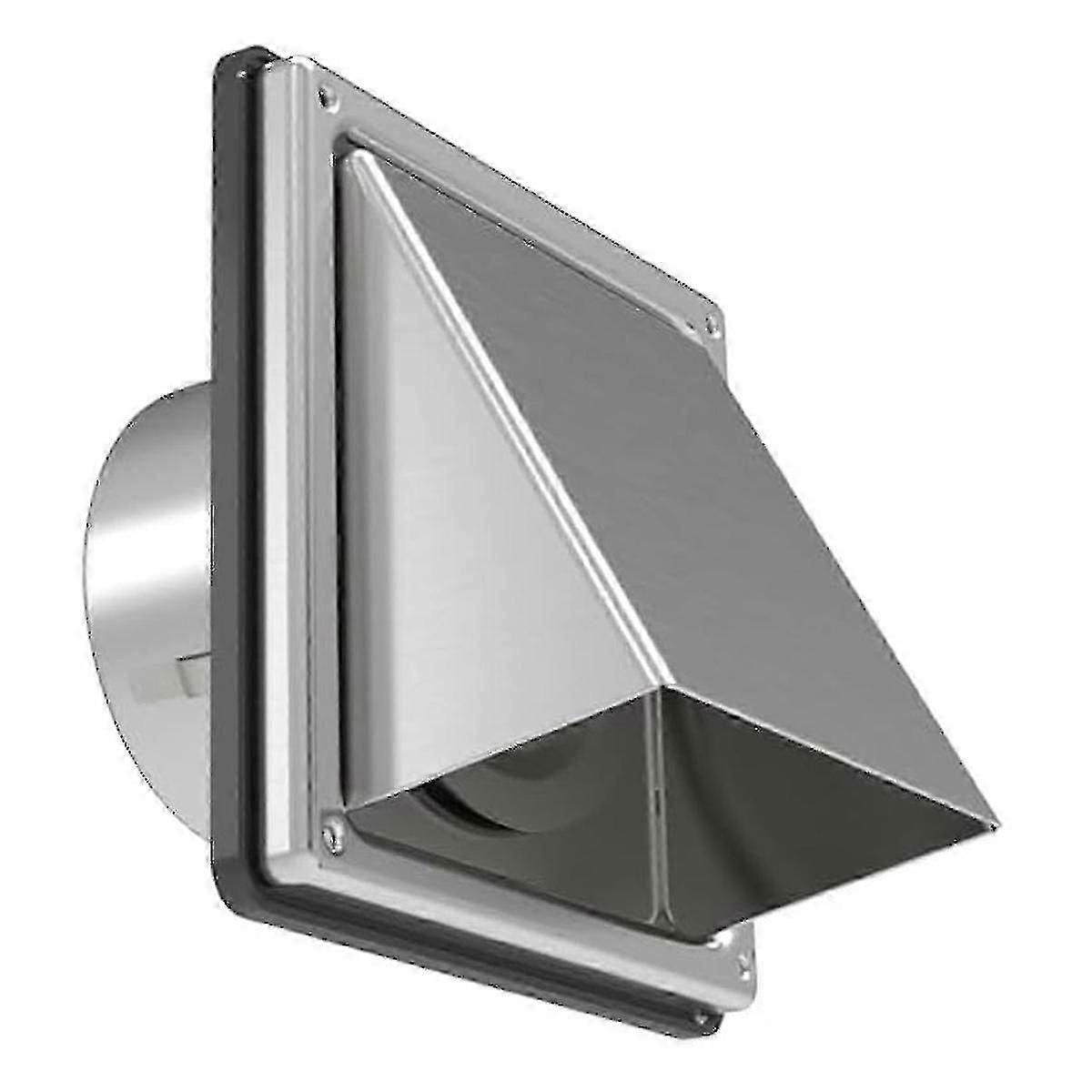 غطاء تنفيس مجفف 4 بوصة جدار خارجي مع رفرف مبطن غير قابل للعودة ، فتحة تهوية خارجي للمستخرج ، غطاء تنفيس من الفولاذ المقاوم للصدأ - JZ