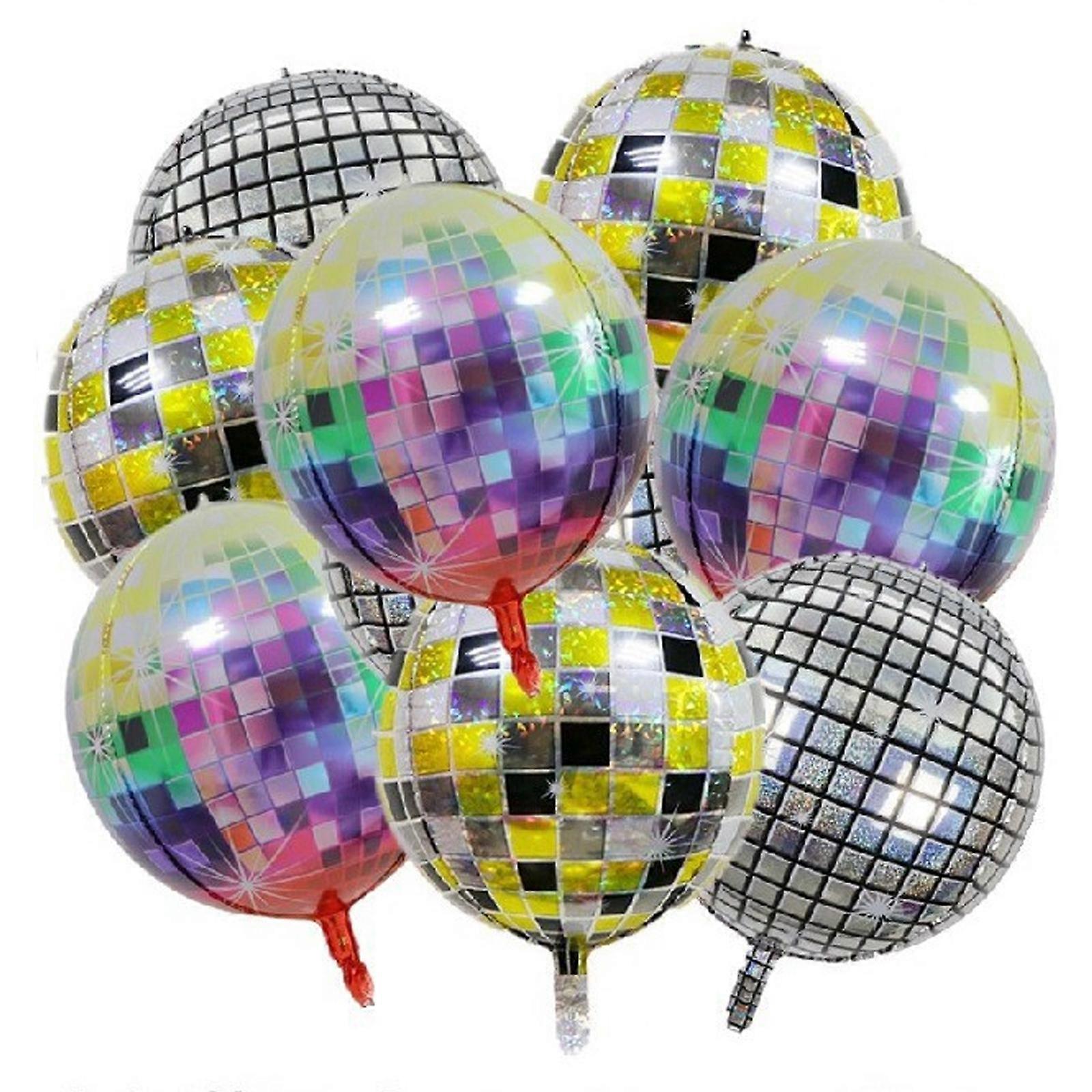 Disco Ball Balloons, 9 Pcs 22" Disco Party Decorations