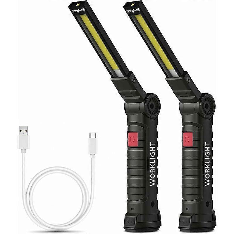 Rechargeable Work Light with Magnetic Base, 5 Modes for Camping or Garage Use