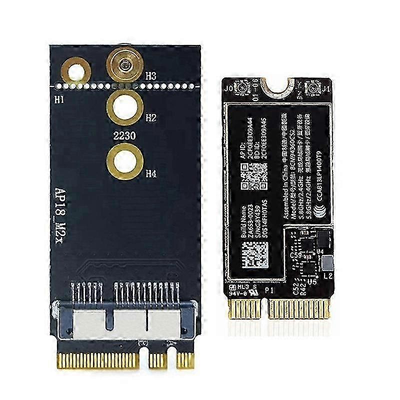 BCM94360CS2 Dual Band Wifi Card + NGFF M.2 Key A/E Adapter Card WIFI BT 4.0 802.11Ac Card compatible