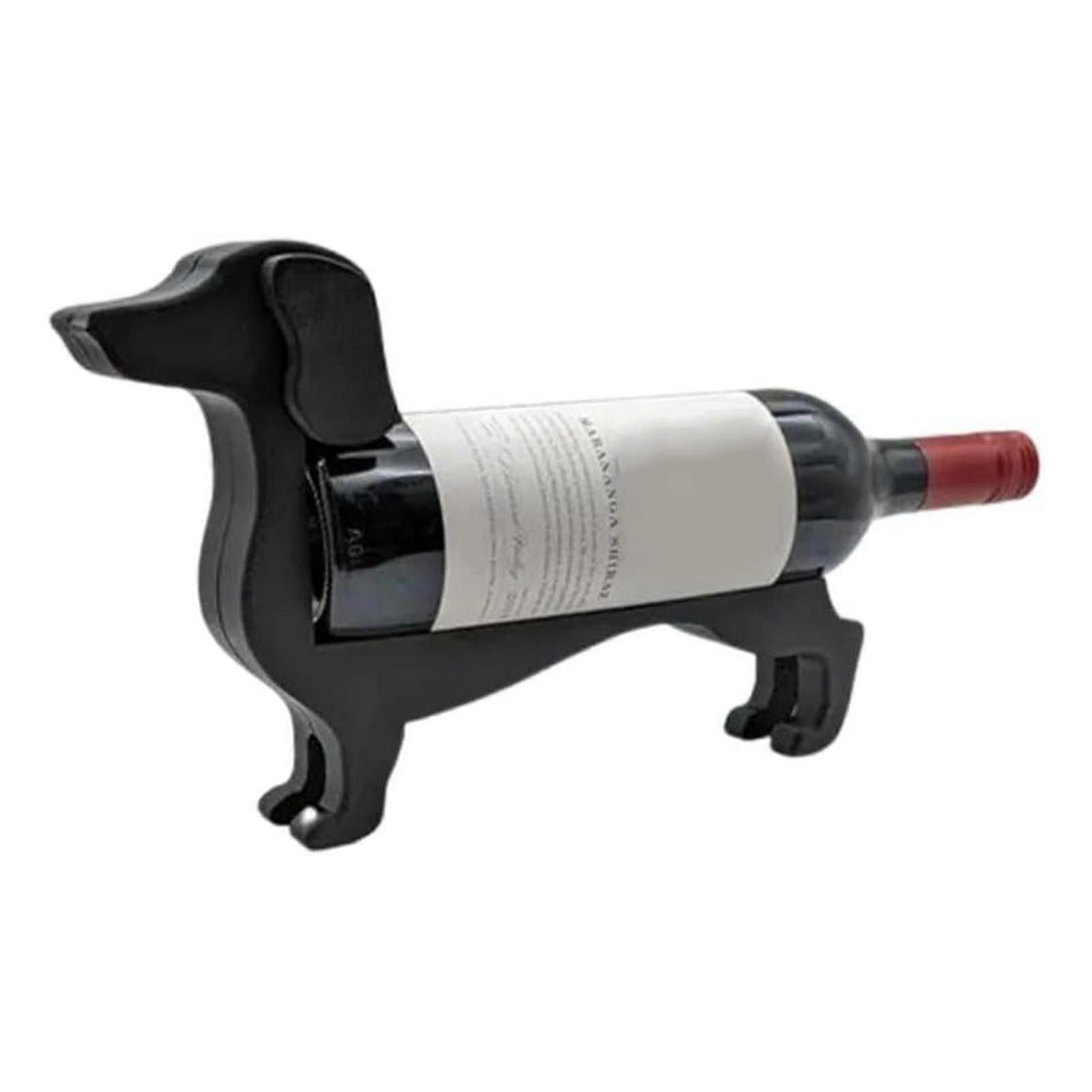 Dachshund κάτοχος μπουκαλιών κρασιού αστείες εξατομικευμένες διακοσμητικές πινελιές διακόσμησης σπιτιού ράφι κρασιού