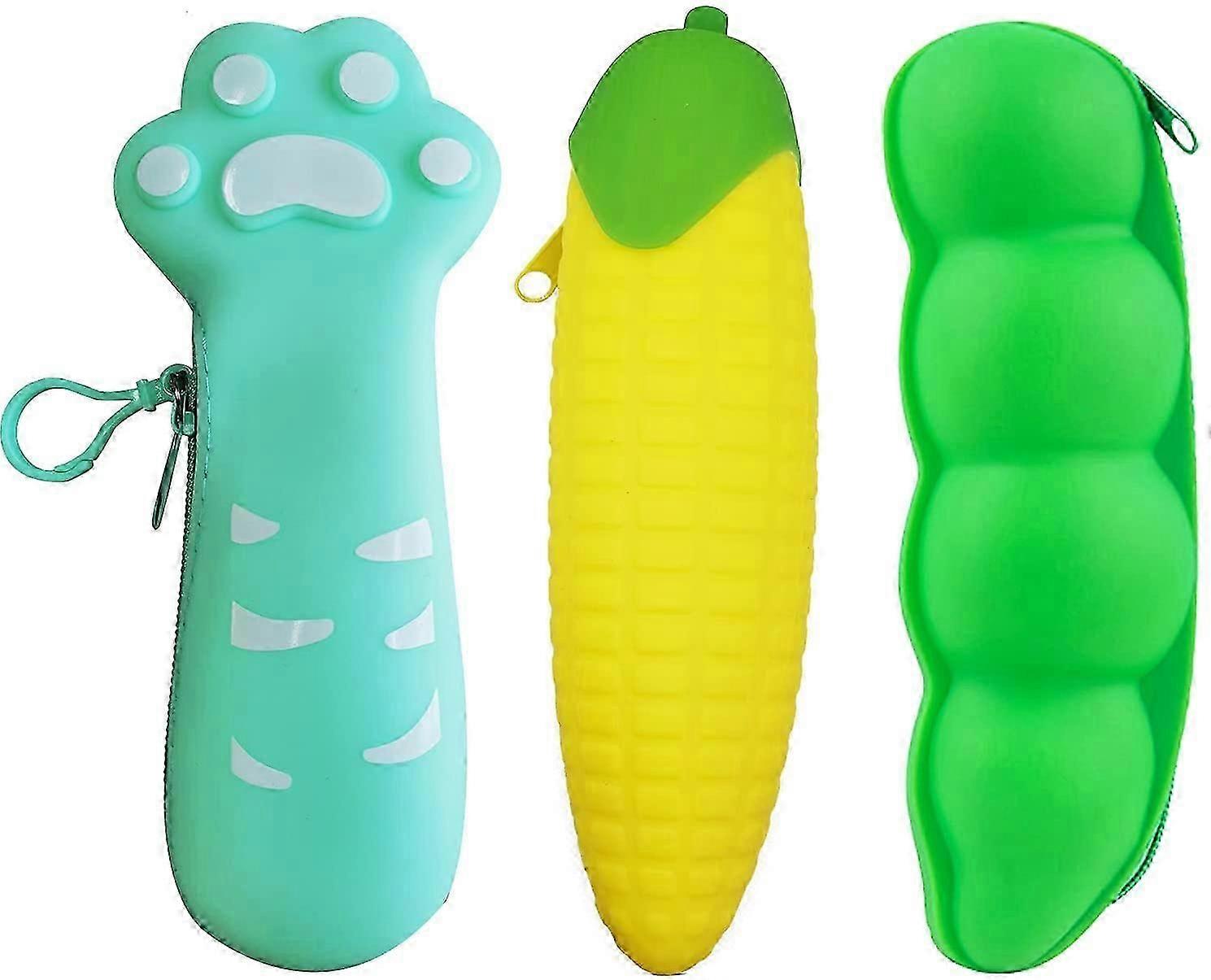 3D Silicone Pencil Case Set