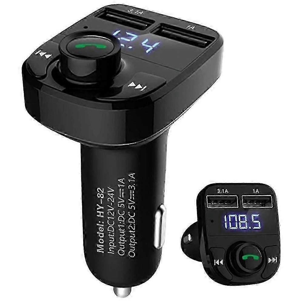 Fm Transmitter X8 (hy-82) With Bluetooth And Handsfree Black Black