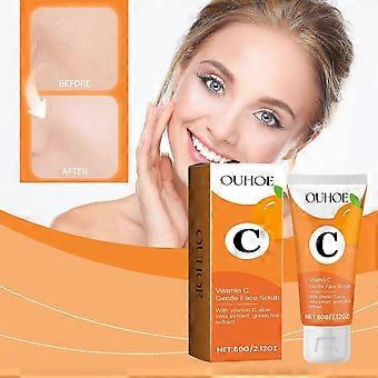 Vitamin C Sanftes Gesichtspeeling, Aufhellendes tägliches Gesichtspeeling für alle Hauttypen - Macht die Haut weich und glättet sie mit Vitamin C 1 Stück