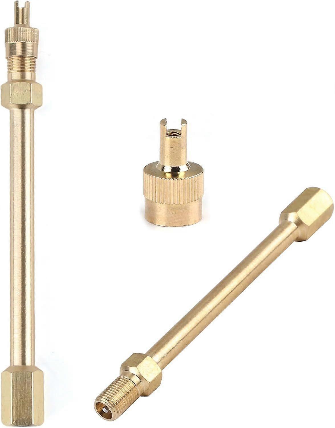 2pcs 14cm Non-Return Valve Extension with Core Remover - Air Tire Valve Extension - Valve Extension for Car, Scooter, Truck, Bicycle Tire