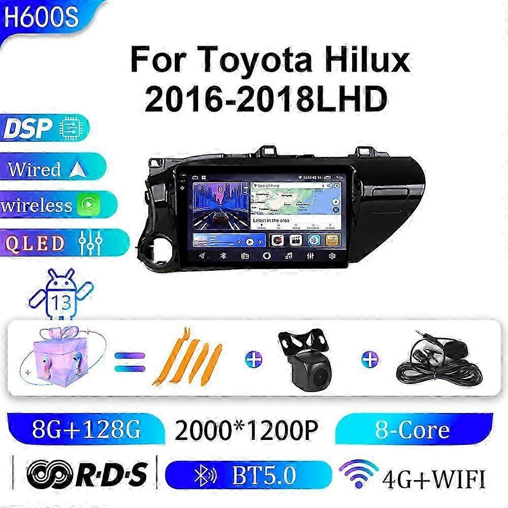 Suitable for Toyota Heracles 16-18 left peptide car mounted Android large screen navigation system GPS all-in-one machine-2K