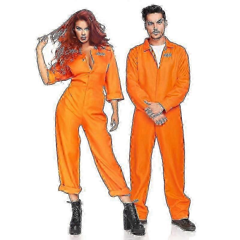 Combhasaki Unisex börtönjelmezek Levél nyomtatás Hosszú ujjú börtön jumpsuit felnőtteknek Kisgyermekek szerepjáték Party Cosplay ruhák