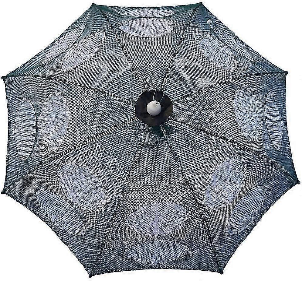 Piège à filet de pêche Portable Plié Pliable Filet de crabe Cast Dip Bait Poisson Crevettes Écrevisses Langostino Cage Pièges Mesh Automatique