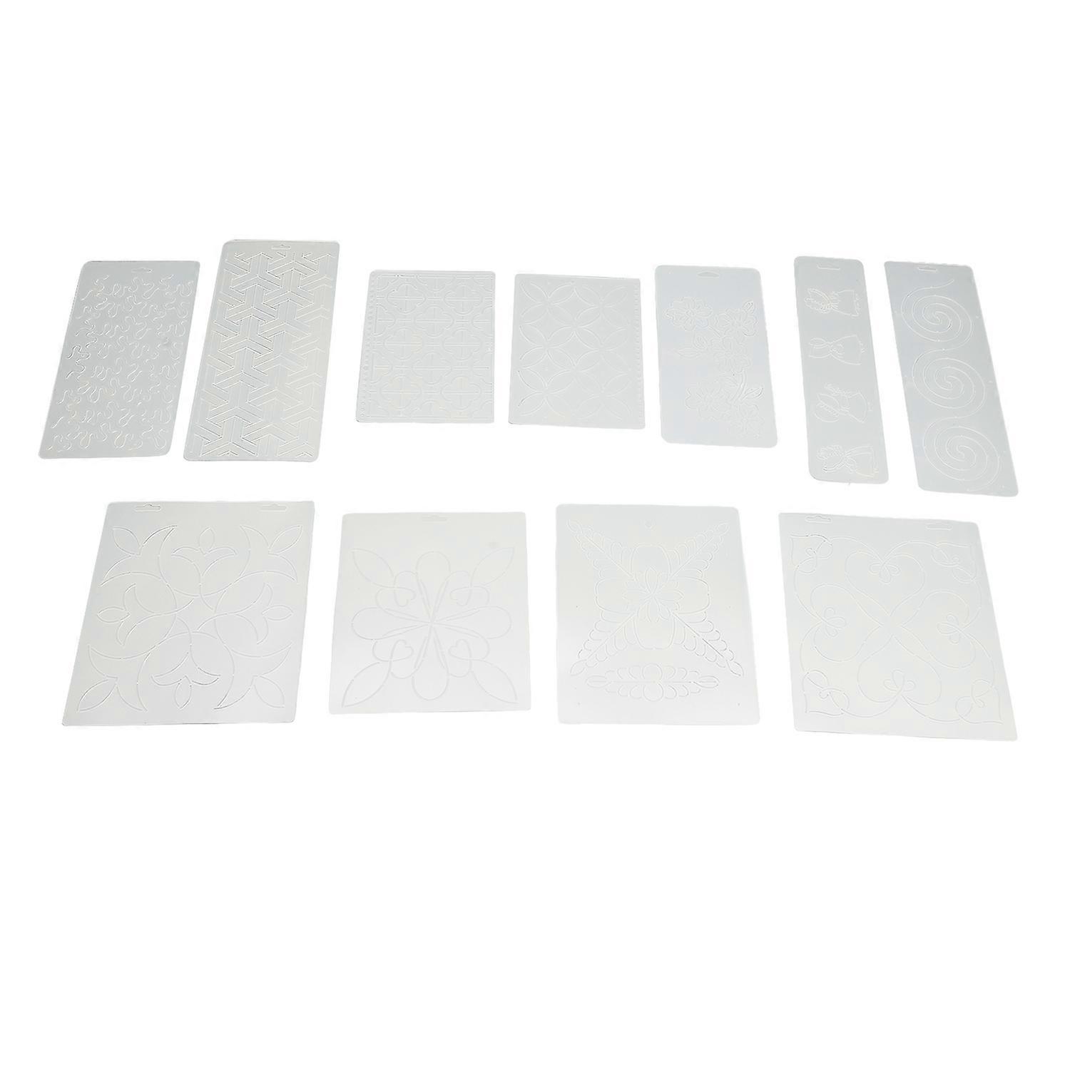 11Pcs Crimping Template Quilting Patchwork Kit Thorn Sub Embroidered Handmade Sewing Tool Set