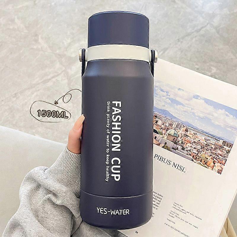 50oz/1500Ml Stainless Steel Vacuum Insulated Water Bottle,Leakproof,BPA Free-Blue