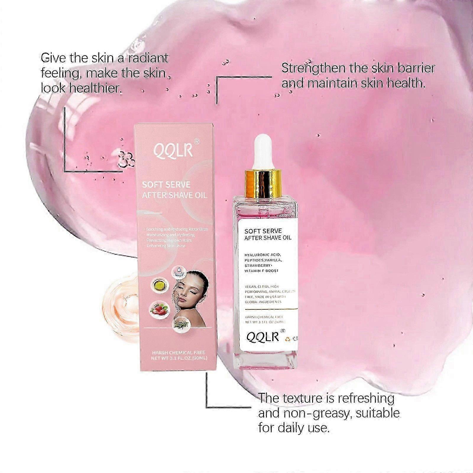 Soft Serve After Shave Oil - Άρωμα Φράουλας & Βανίλιας, Strawberry Vanilla After Shave Oil για Λείο Δέρμα, Truly After Shave Oil, Strawberry
