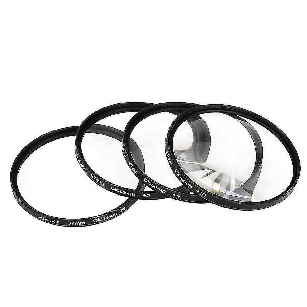 67mm Macro Close-Up Filter Set +1 +2 +4 +10 with Pouch for Nikon D80 D90 D7000 Canon Tamron S