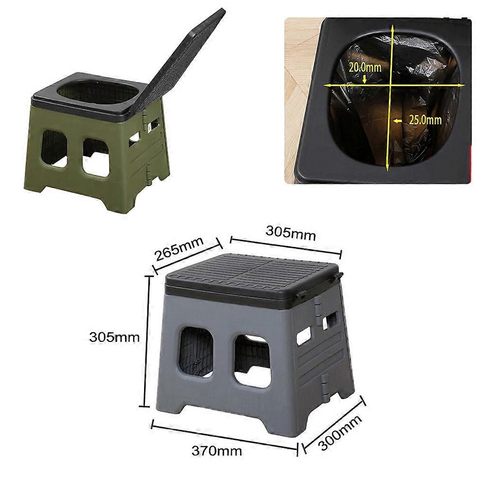 Travel Car Toilet Portable Folding Potty Camping Emergency Toilet with Lid Load up to 150KG for Car