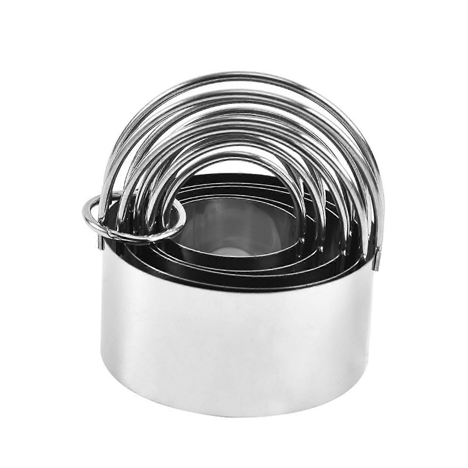 5pcs Stainless Steel Biscuit Mold Vegetable Shape Cutter Set Round/square Shape