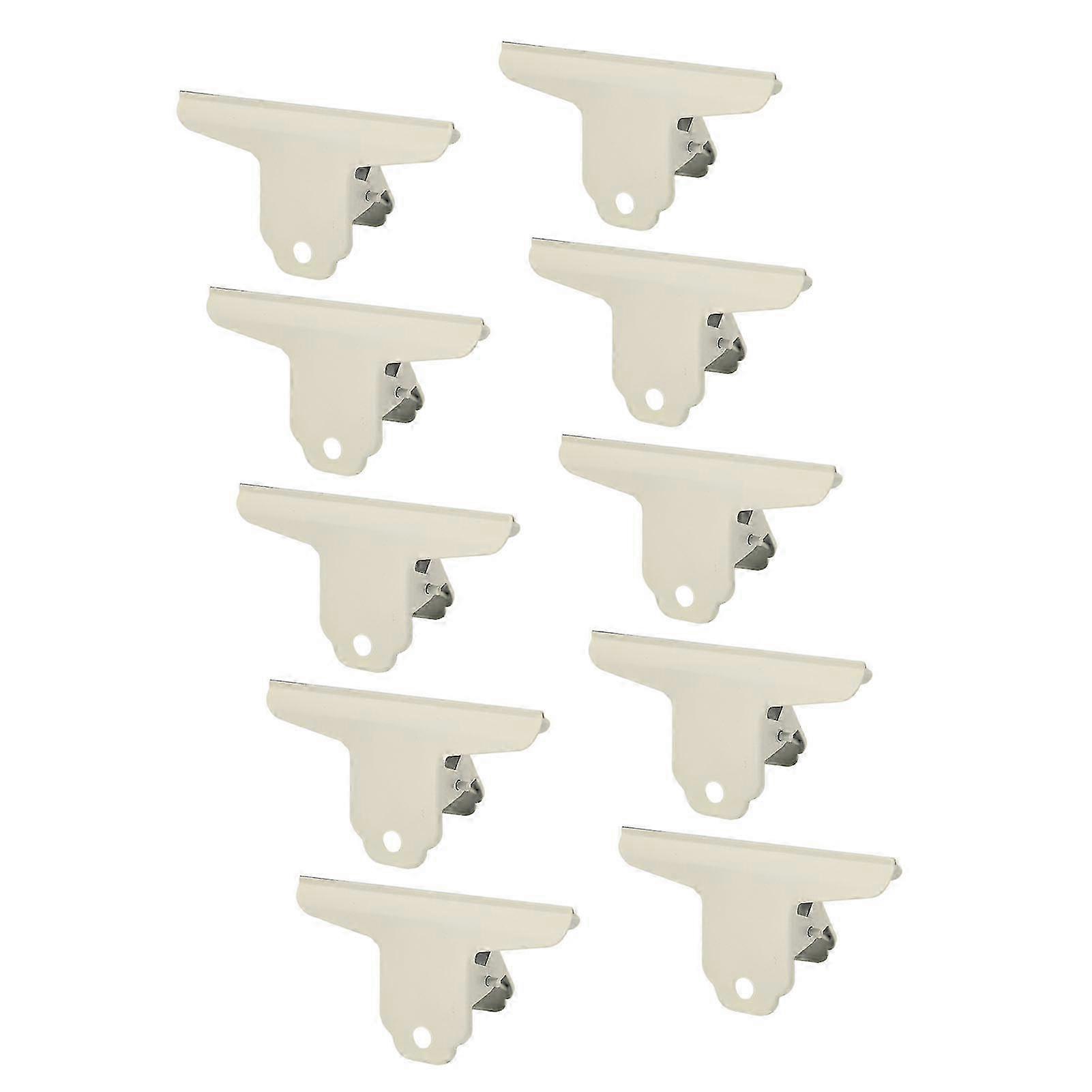 10Pcs Hinge Clips Large Metal Hinge Binder Clips for Paper Document Note Sorting and Organizing Beige