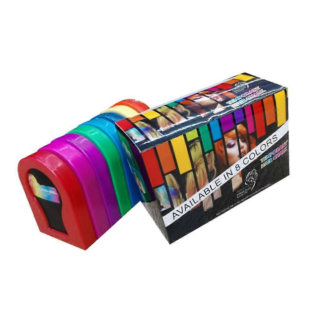 8Pcs/Set Disposable Hair Dye Powder Colorful Hair Chalk Powder Temporary Spray