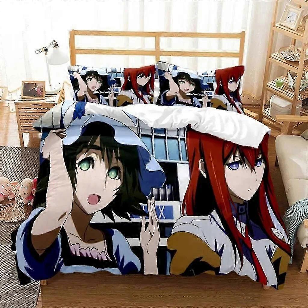 o1936 Σεντόνια Steins Gate Κλινοσκεπάσματα Σετ Παπλωματοθήκη Μαξιλαροθήκη Αγόρια Κορίτσια Ενήλικες Υπνοδωμάτιο Οικιακά υφάσματα Σεντόνια fVV1936