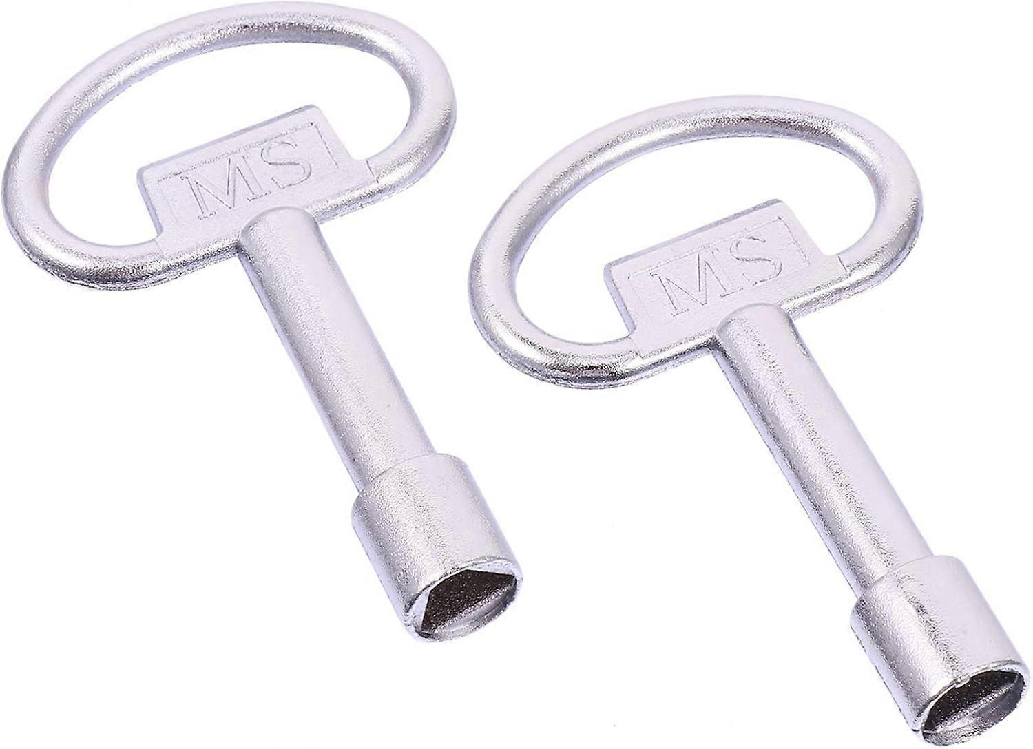 2 Pieces Electrical Cabinet Key Elevator Lock Zinc Alloy Security Keys Water Meter Box Key Utility Key Socket Keys for Radiators Gas Electric Meter