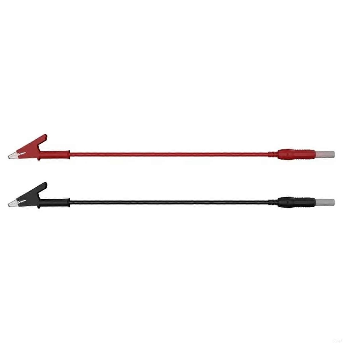 2pcs 4MM Retractable Safety Banana Plug to Banana Plug Test Lead Red Black 1M Nickel Plated Copper B