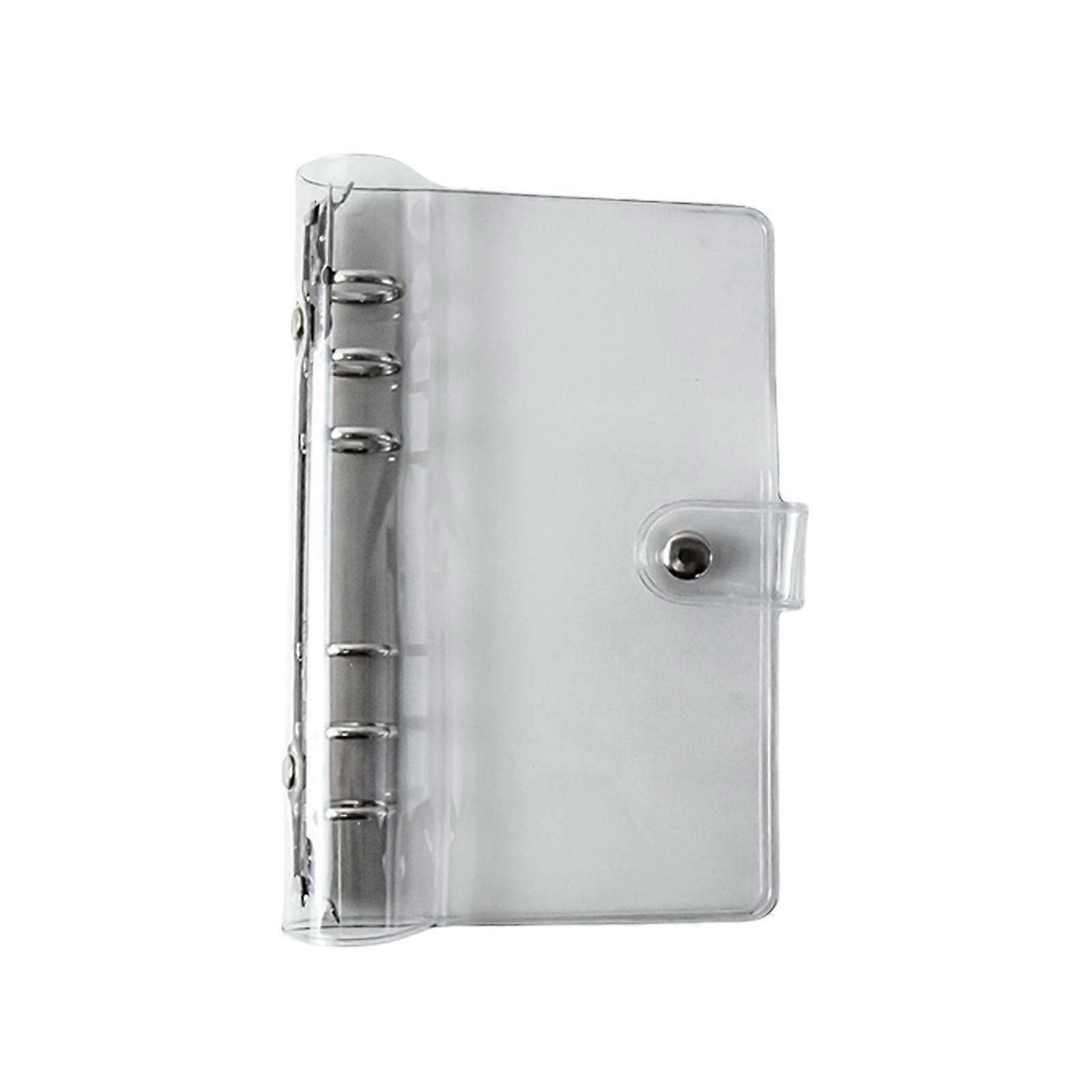 Clear Notebook Binders 6 Rings Planner Binder Soft Binder with Snap Button Closure Refillable Binder Budget Binder