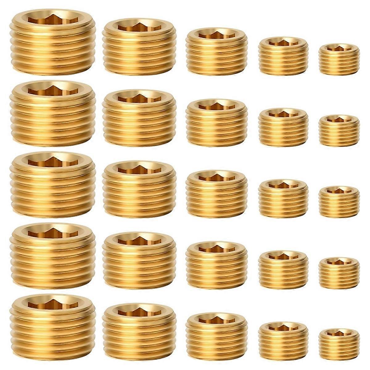 Male Internal Hex Thread Socket Pipe Plug Fitting Assortment Kit,C