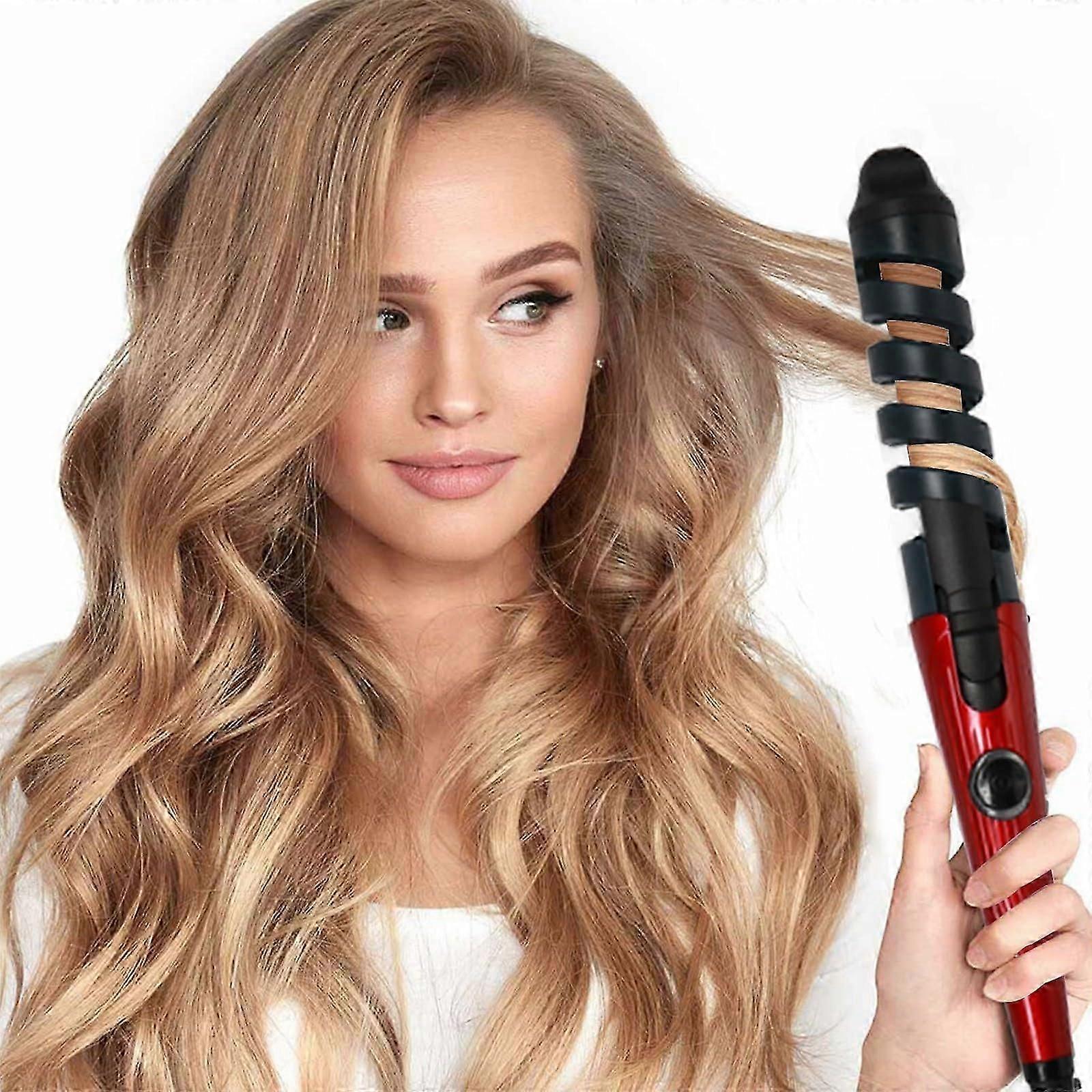 Automatic Curling Iron Ceramic Auto Hair Curler - Detangle Scald-Free Fast Heating One-Click Automatic Rechargeable