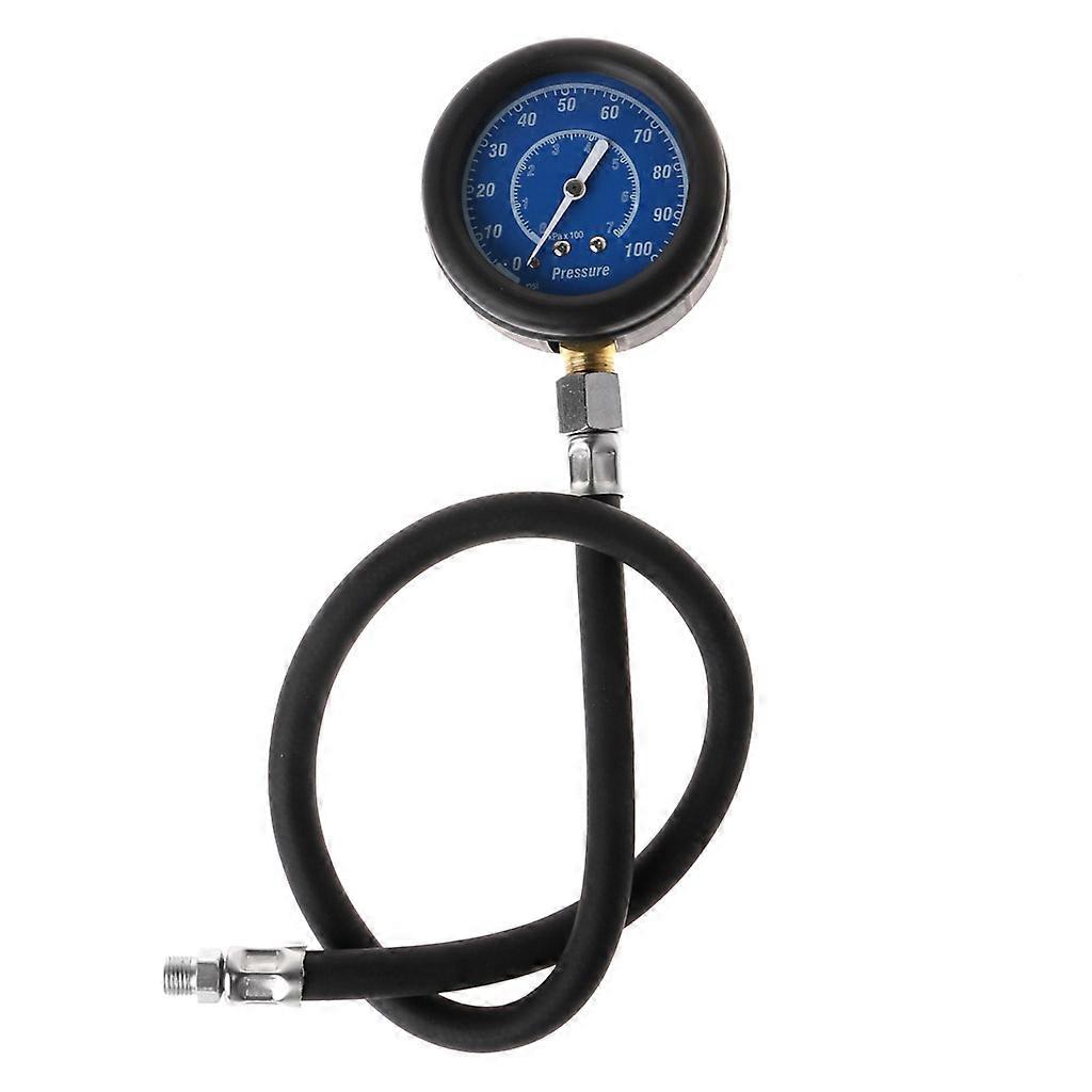 Upgraded Oil Pressure Gauge Compression Tester Automotive Petrol Engine Gauge Engine Compression Testing Easy Connection Black