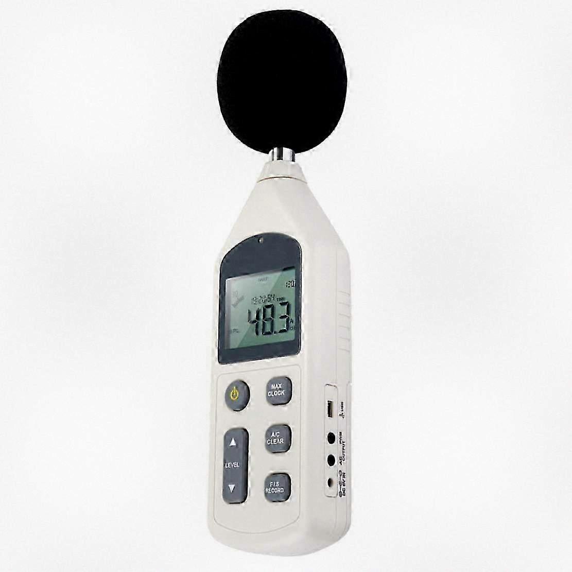 Compact Digital Decibel Meter, Portable Noise Level Tester 30-130dB with LCD Display, Fast/Slow Response