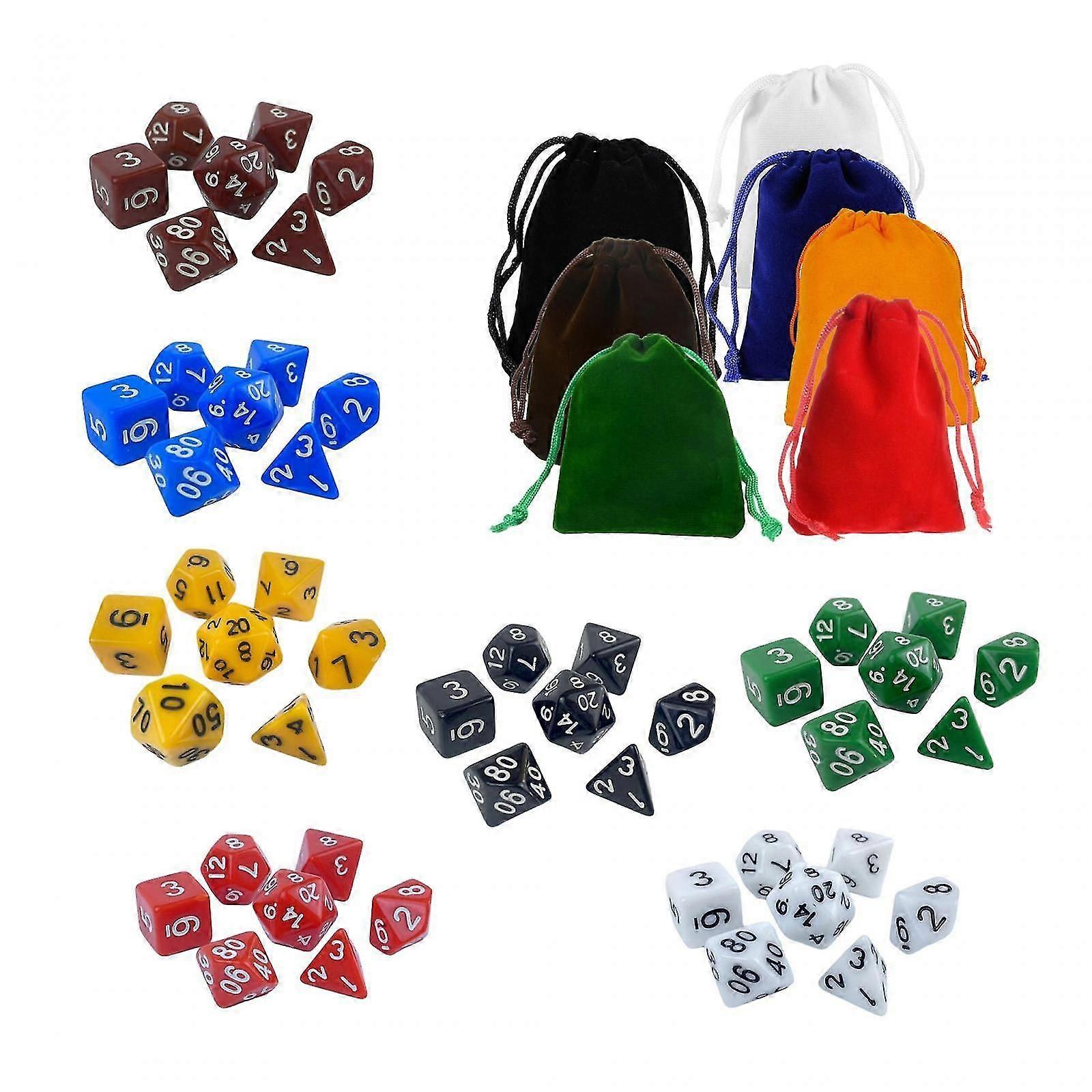 49 Pieces Polyhedral Dices Party Game Dices Dice Set for Party Bar Card Game