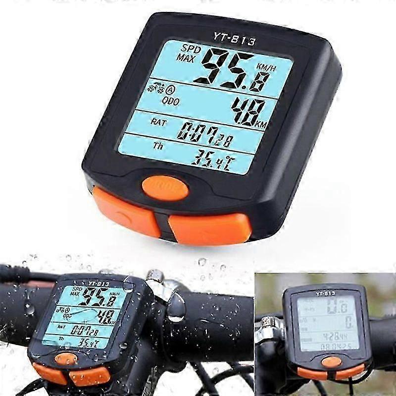 Wireless Bike Computer - SYT146 - Large Multi-Function Display - Excessive Speed Alerts