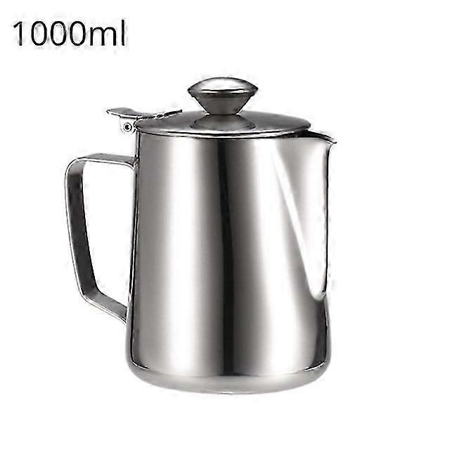 Stainless Steel Milk Frothing Pitcher With Lids Espresso Steam Coffee Barista Kettle Latte Cappuccino Milk Cream Cup Jug